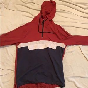 Maroon and Navy windbreaker